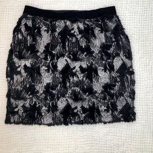 Zara mini skirt, size M black and silver